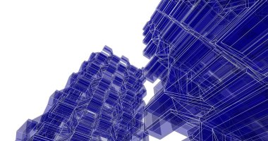 soyut mimari duvar kağıdı tasarımı, dijital konsept arkaplan