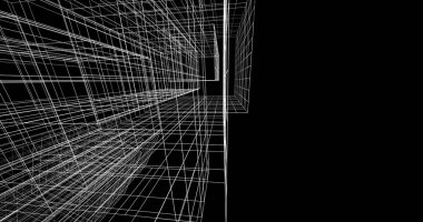 soyut mimari duvar kağıdı tasarımı, dijital konsept arkaplan