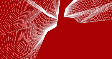 Mimari sanat konseptinde soyut çizgiler, minimum geometrik şekiller. 