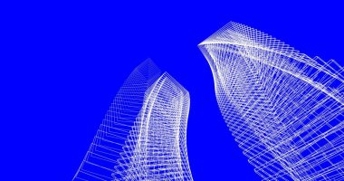 soyut mimari duvar kağıdı tasarımı, dijital konsept arkaplan