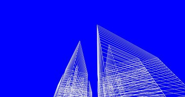 soyut mimari duvar kağıdı tasarımı, dijital konsept arkaplan