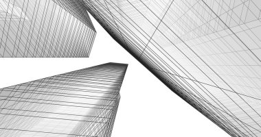 soyut mimari duvar kağıdı tasarımı, dijital konsept arkaplan