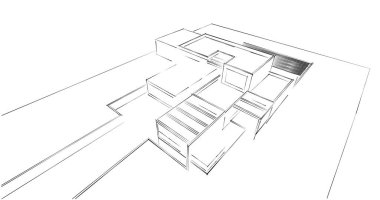 soyut mimari duvar kağıdı tasarımı, dijital konsept arkaplan