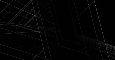 Mimari sanat konseptinde soyut çizgiler, minimum geometrik şekiller. 