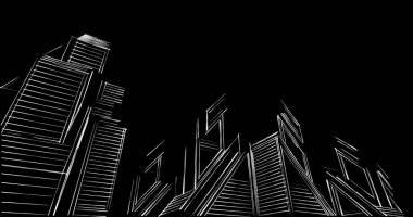 eskiz sanatı, geometrik mimari binalar tasarımı