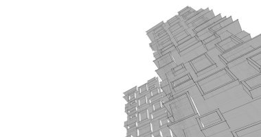 soyut mimari duvar kağıdı tasarımı, dijital konsept arkaplan