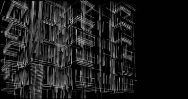 soyut mimari duvar kağıdı tasarımı, dijital konsept arkaplan