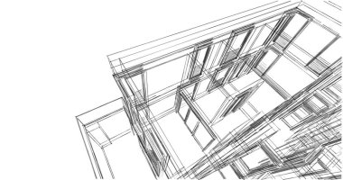 soyut mimari duvar kağıdı tasarımı, dijital konsept arkaplan