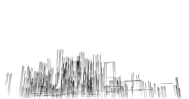 Arkaplanda mimari bina 3d illüstrasyon