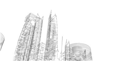 soyut mimari duvar kağıdı tasarımı, dijital konsept arkaplan