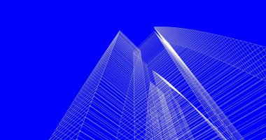 soyut mimari duvar kağıdı tasarımı, dijital konsept arkaplan