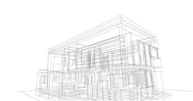 soyut mimari duvar kağıdı tasarımı, dijital konsept arkaplan