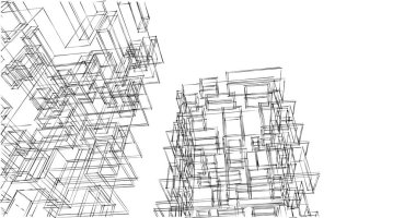 soyut mimari duvar kağıdı tasarımı, dijital konsept arkaplan