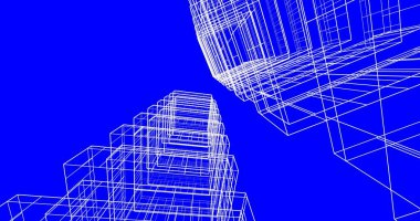 soyut mimari duvar kağıdı tasarımı, dijital konsept arkaplan