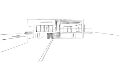 soyut mimari duvar kağıdı tasarımı, dijital konsept arkaplan