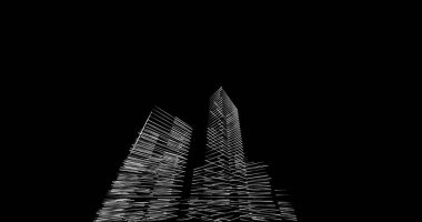 soyut mimari duvar kağıdı tasarımı, dijital konsept arkaplan