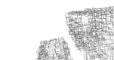 soyut mimari duvar kağıdı tasarımı, dijital konsept arkaplan