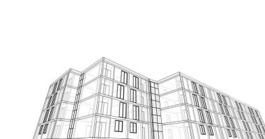 soyut mimari duvar kağıdı tasarımı, dijital konsept arkaplan