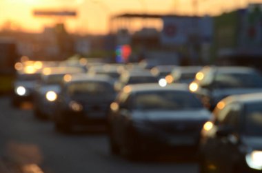 Bulanık şehir manzarası, soyut arkaplan 