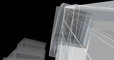 soyut mimari duvar kağıdı tasarımı, dijital konsept arkaplan