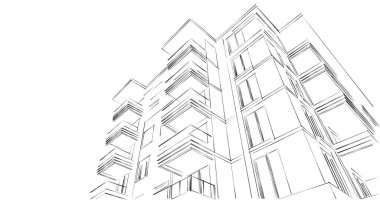 soyut mimari duvar kağıdı tasarımı, dijital konsept arkaplan