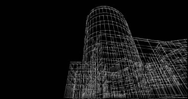 soyut mimari duvar kağıdı tasarımı, dijital konsept arkaplan