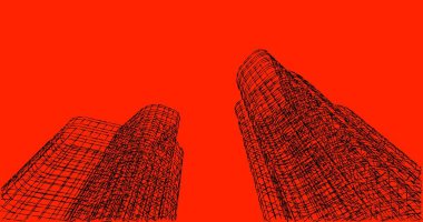 soyut mimari duvar kağıdı tasarımı, dijital konsept arkaplan