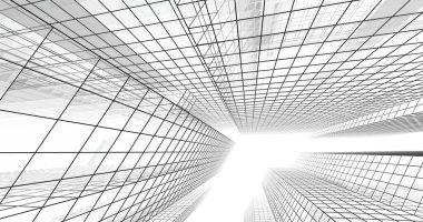 soyut mimari duvar kağıdı tasarımı, dijital konsept arkaplan