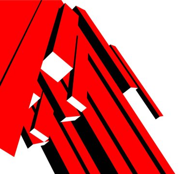 Mimari sanat konseptinde soyut çizgiler, minimum geometrik şekiller. 