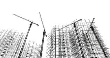 soyut mimari duvar kağıdı tasarımı, dijital konsept arkaplan