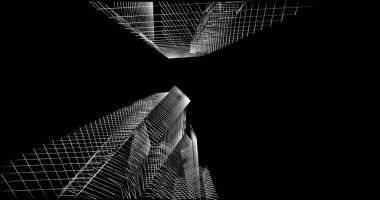 soyut mimari duvar kağıdı tasarımı, dijital konsept arkaplan