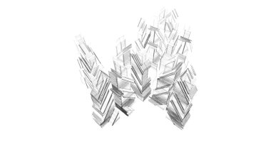 Mimari sanat konseptinde soyut çizgiler, minimum geometrik şekiller. 