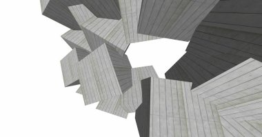 Arkaplanda mimari bina 3d illüstrasyon