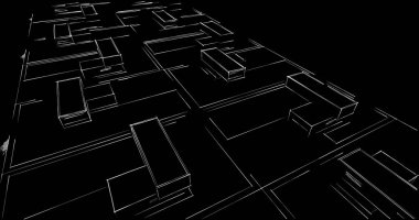 soyut mimari duvar kağıdı tasarımı, dijital konsept arkaplan