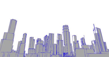 soyut mimari duvar kağıdı tasarımı, dijital konsept arkaplan