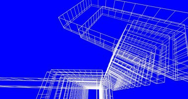 soyut mimari duvar kağıdı tasarımı, dijital konsept arkaplan