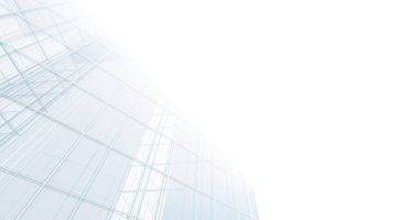 Arkaplanda mimari bina 3d illüstrasyon