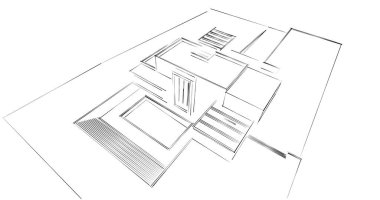 soyut mimari duvar kağıdı tasarımı, dijital konsept arkaplan