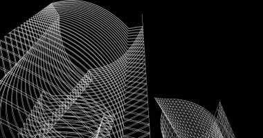 soyut mimari duvar kağıdı tasarımı, dijital konsept arkaplan