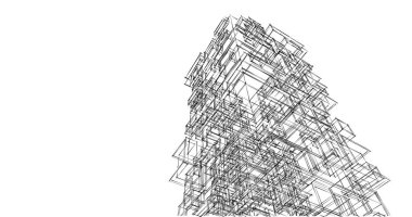 soyut mimari duvar kağıdı tasarımı, dijital konsept arkaplan