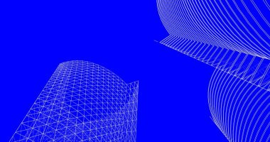 soyut mimari duvar kağıdı tasarımı, dijital konsept arkaplan