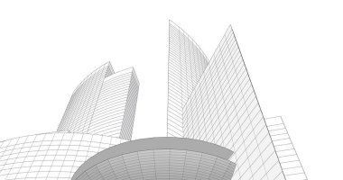 soyut mimari duvar kağıdı tasarımı, dijital konsept arkaplan