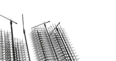 soyut mimari duvar kağıdı tasarımı, dijital konsept arkaplan