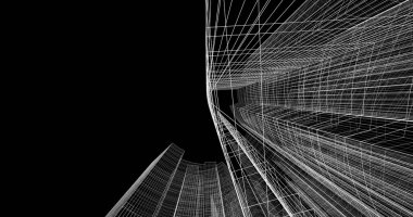 soyut mimari duvar kağıdı tasarımı, dijital konsept arkaplan