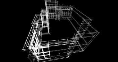 soyut mimari duvar kağıdı tasarımı, dijital konsept arkaplan