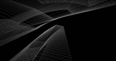 soyut mimari duvar kağıdı tasarımı, dijital konsept arkaplan