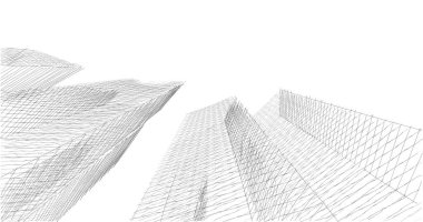 soyut mimari duvar kağıdı tasarımı, dijital konsept arkaplan