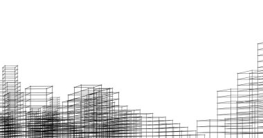 soyut mimari duvar kağıdı tasarımı, dijital konsept arkaplan