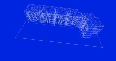 soyut mimari duvar kağıdı tasarımı, dijital konsept arkaplan