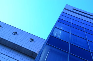 Arkaplanda mimari bina 3d illüstrasyon